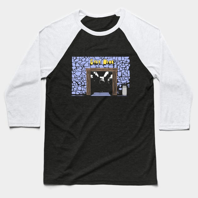 Gold Mine Video Arcade fan design Baseball T-Shirt by JSnipe